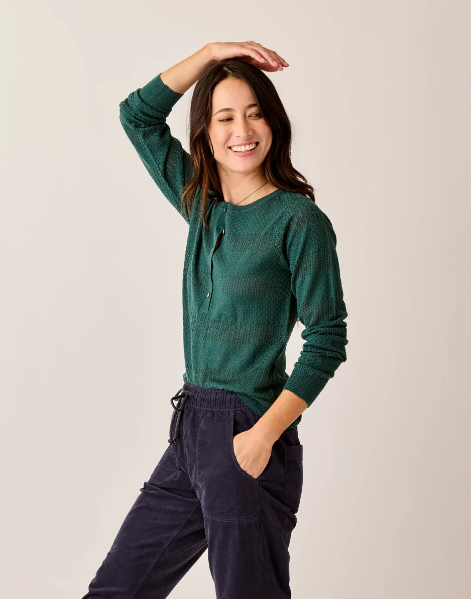 Amara Pointelle Sweater: Bistro