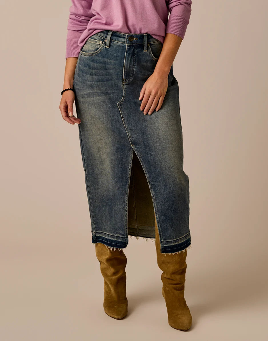Atlas Denim Skirt: Favorite Fade