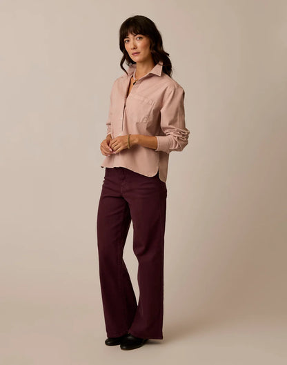 Claire Twill Shirt: Washed Adobe