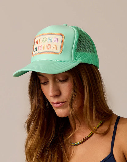 Aloha Amiga Trucker: Seafoam