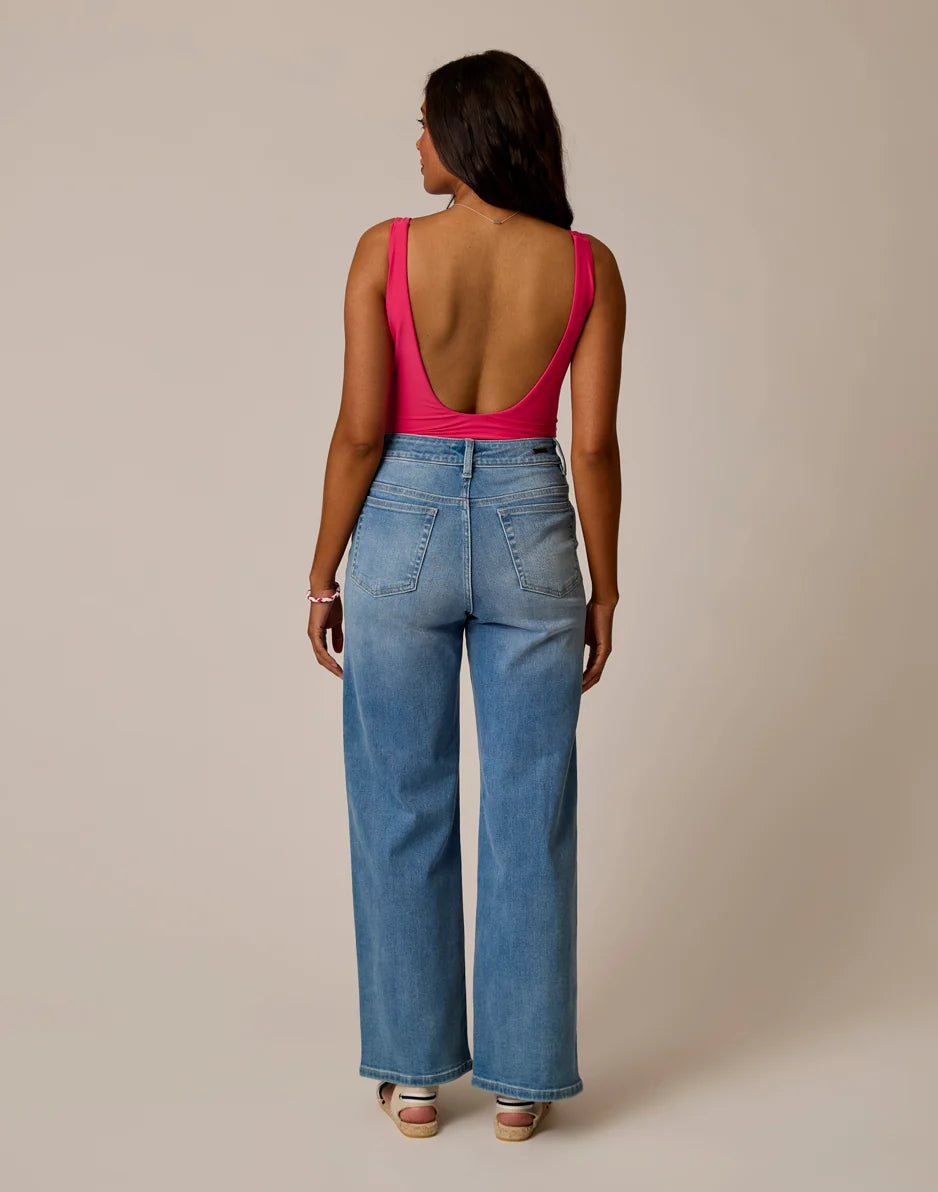 Audrey Wide Leg: Blue Tide
