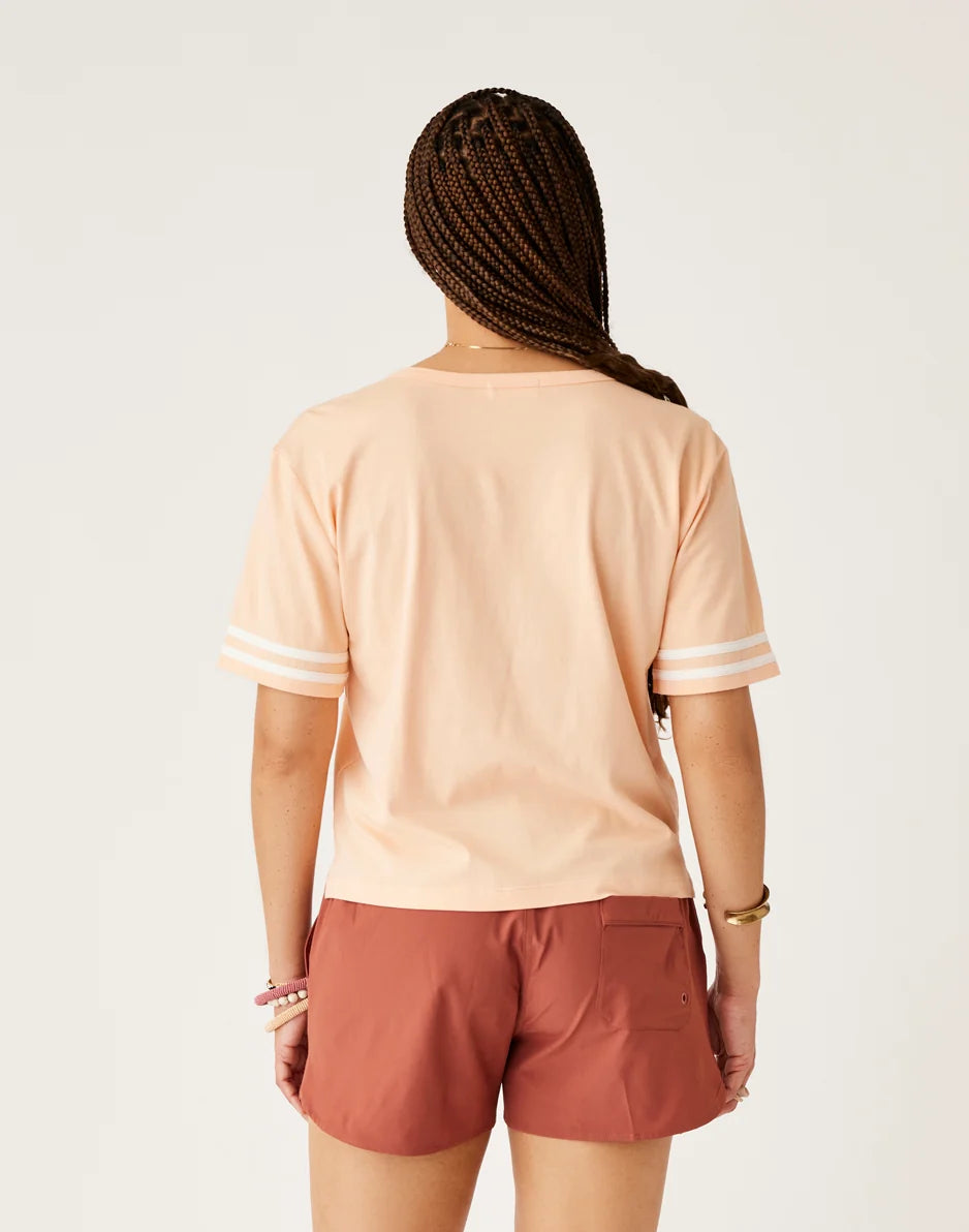 Ainslee Boxy Tee: Peach - FINAL SALE