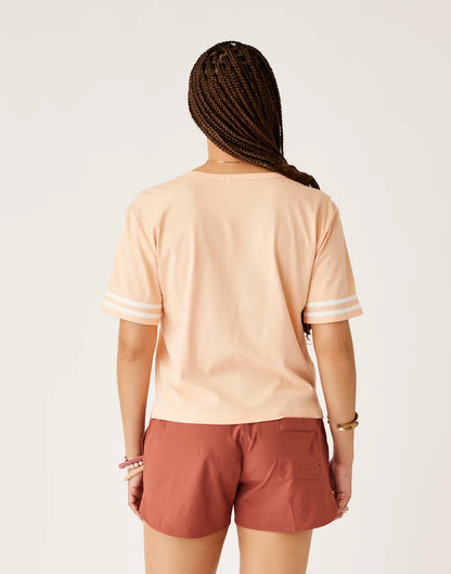 Ainslee Boxy Tee: Peach - FINAL SALE