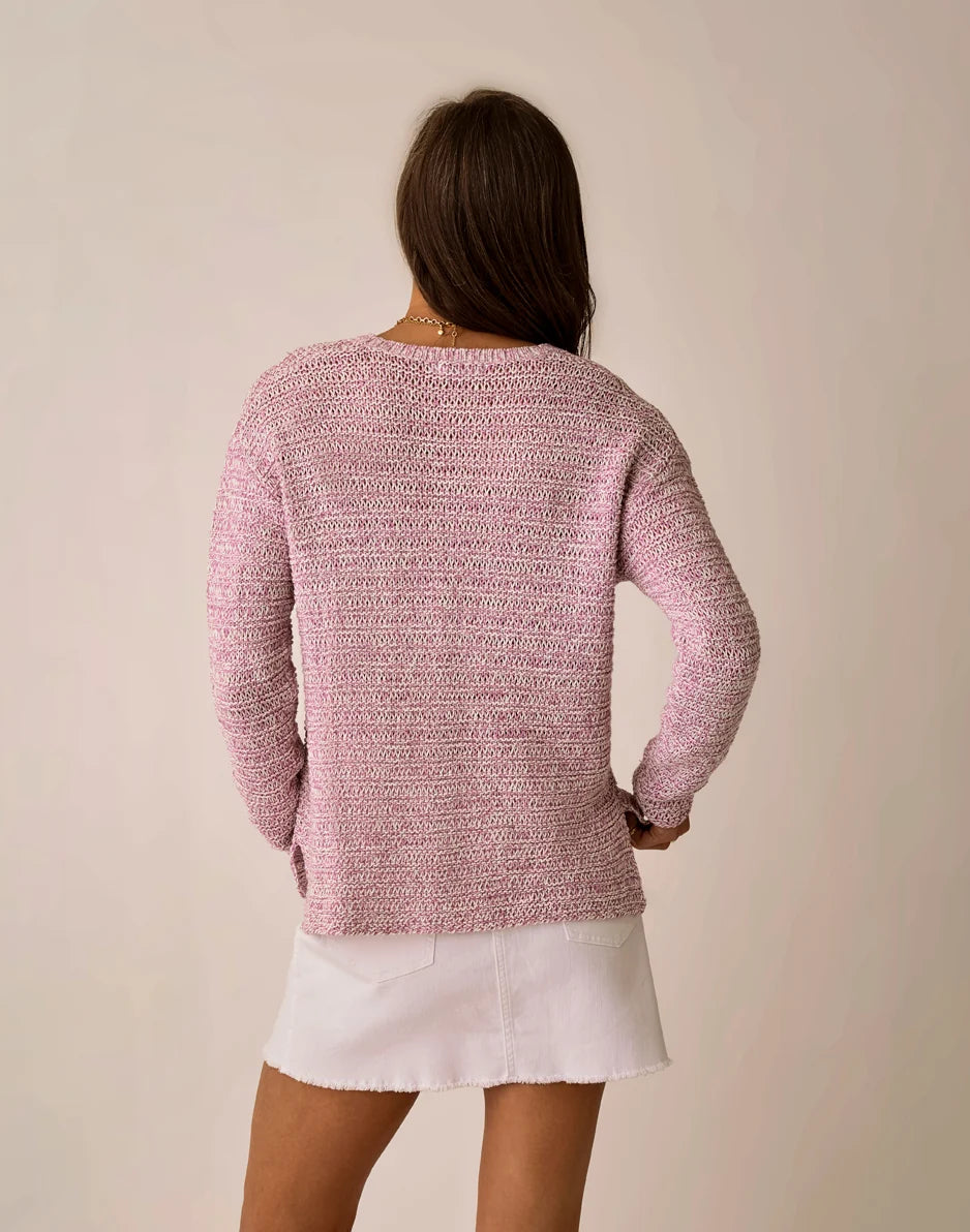 Clarissa Marled Sweater: Light Violet