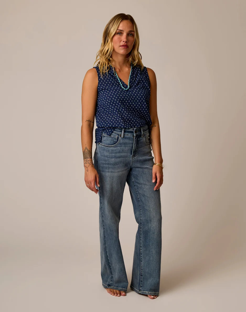 Audrey Wide Leg: Blue Ridge
