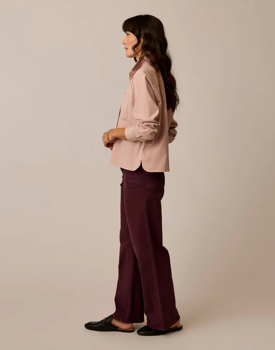 Audrey Wide Leg: Dark Plum