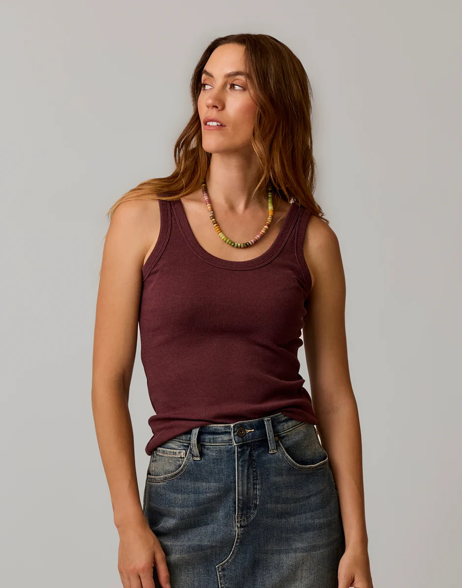 Ever Rib Tank: Dark Plum