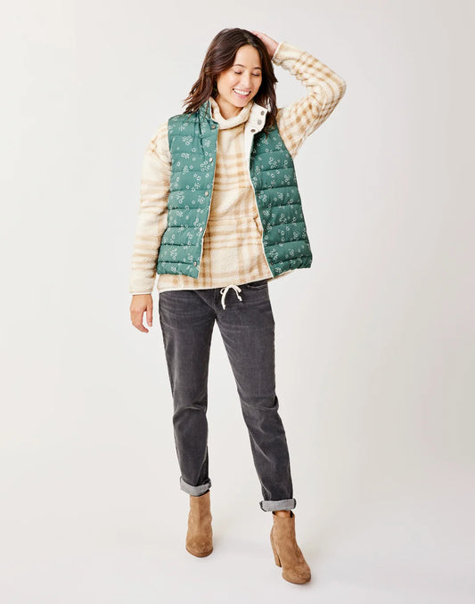 Baker Reversible Vest: Cilantro/Birch