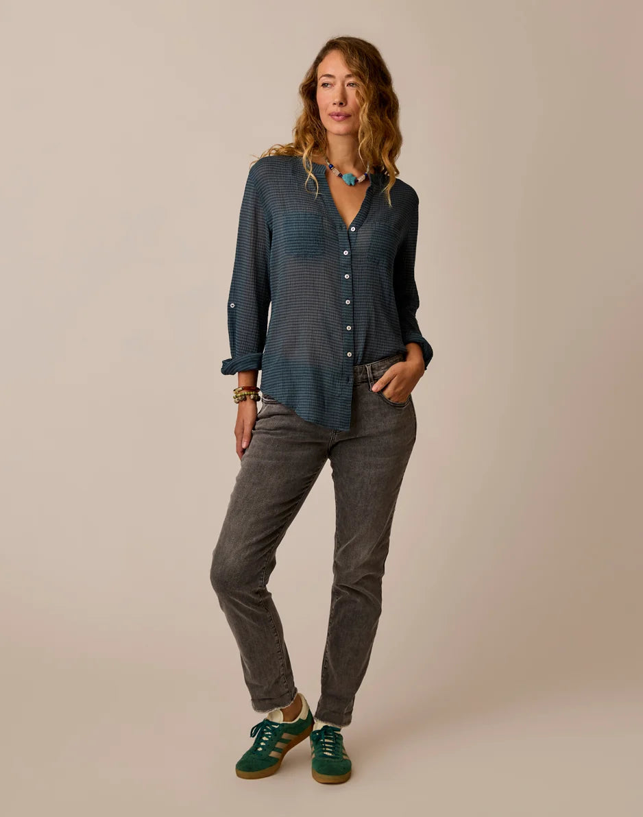 Dylan Gauze Tunic: Orion Stripe
