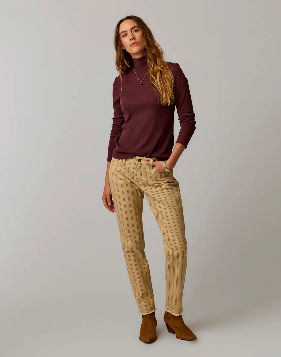 Carson Jean: Rose Taupe Stripe