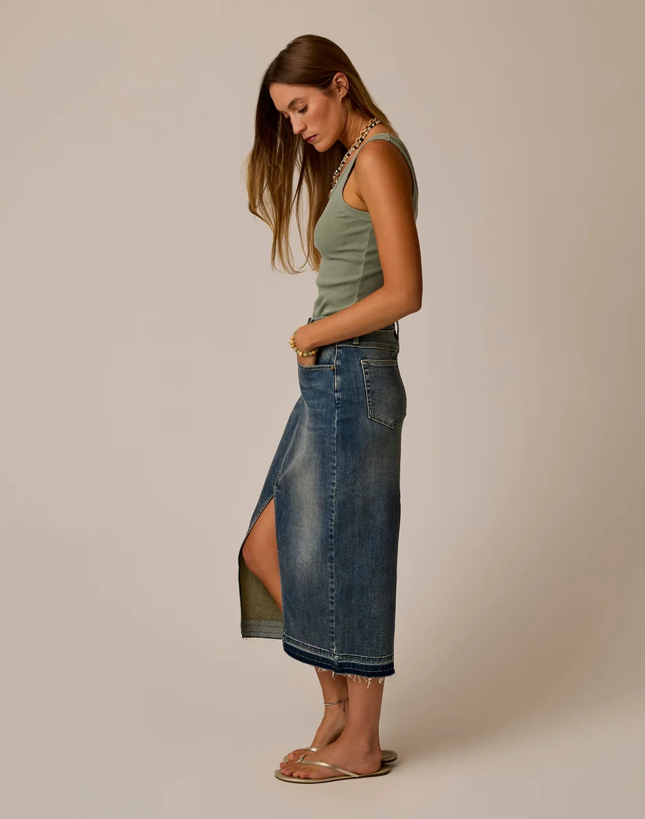 Atlas Denim Skirt: Favorite Fade