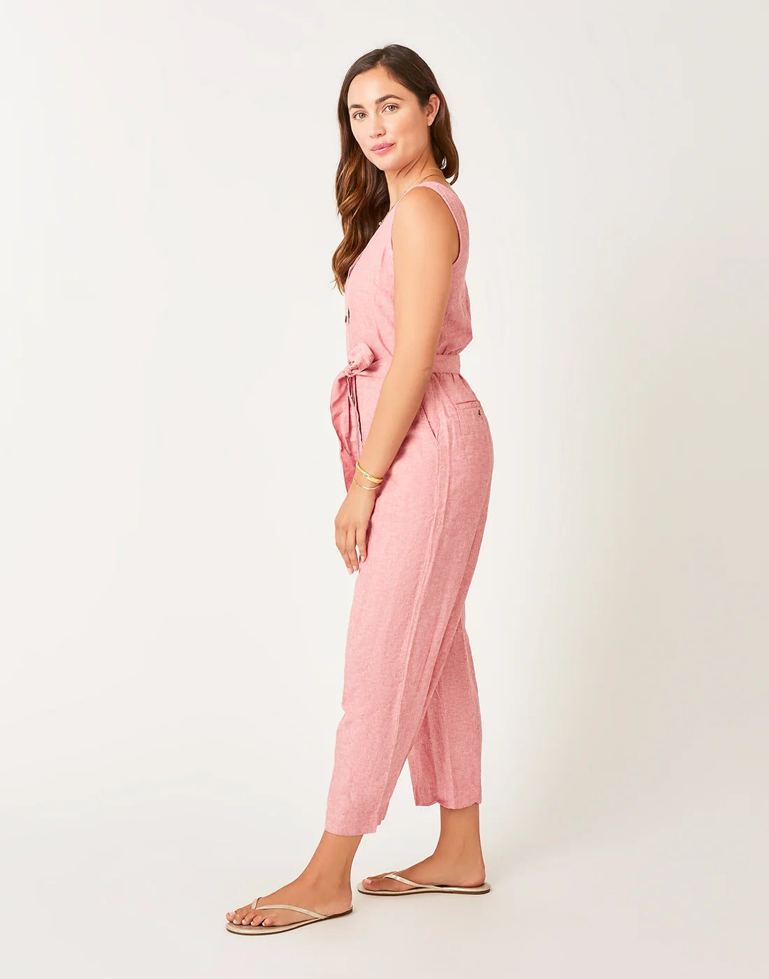 Bonfire Jumpsuit: Lt. Red Chambray