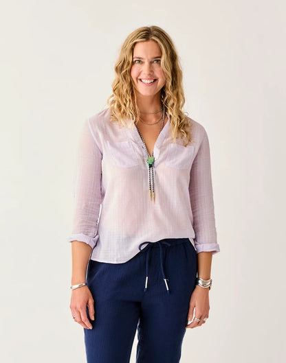 Dylan Textured Shirt: Dawn - FINAL SALE