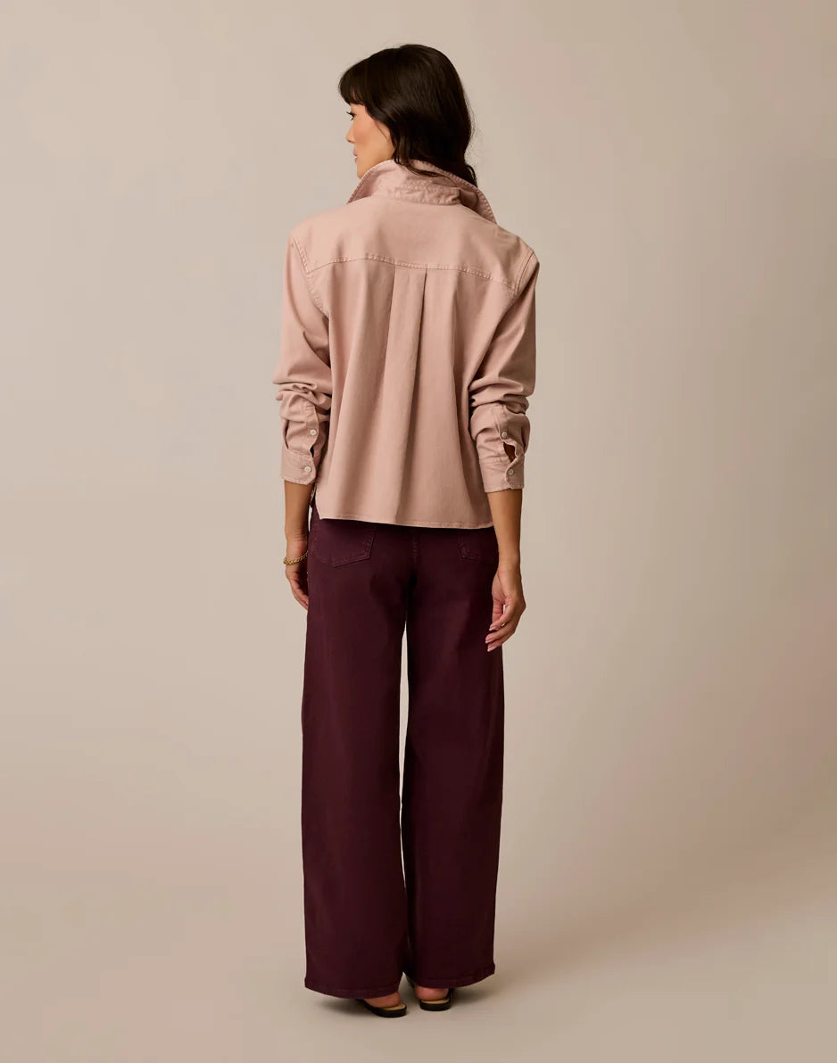 Audrey Wide Leg: Dark Plum
