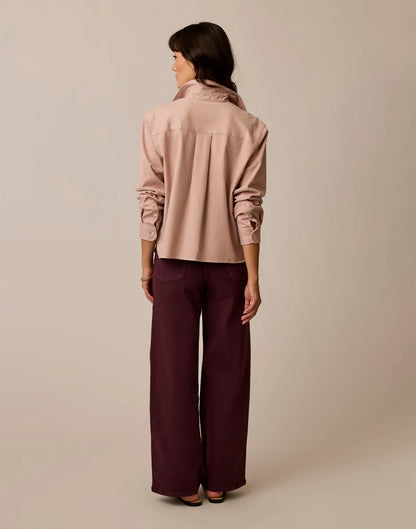 Audrey Wide Leg: Dark Plum