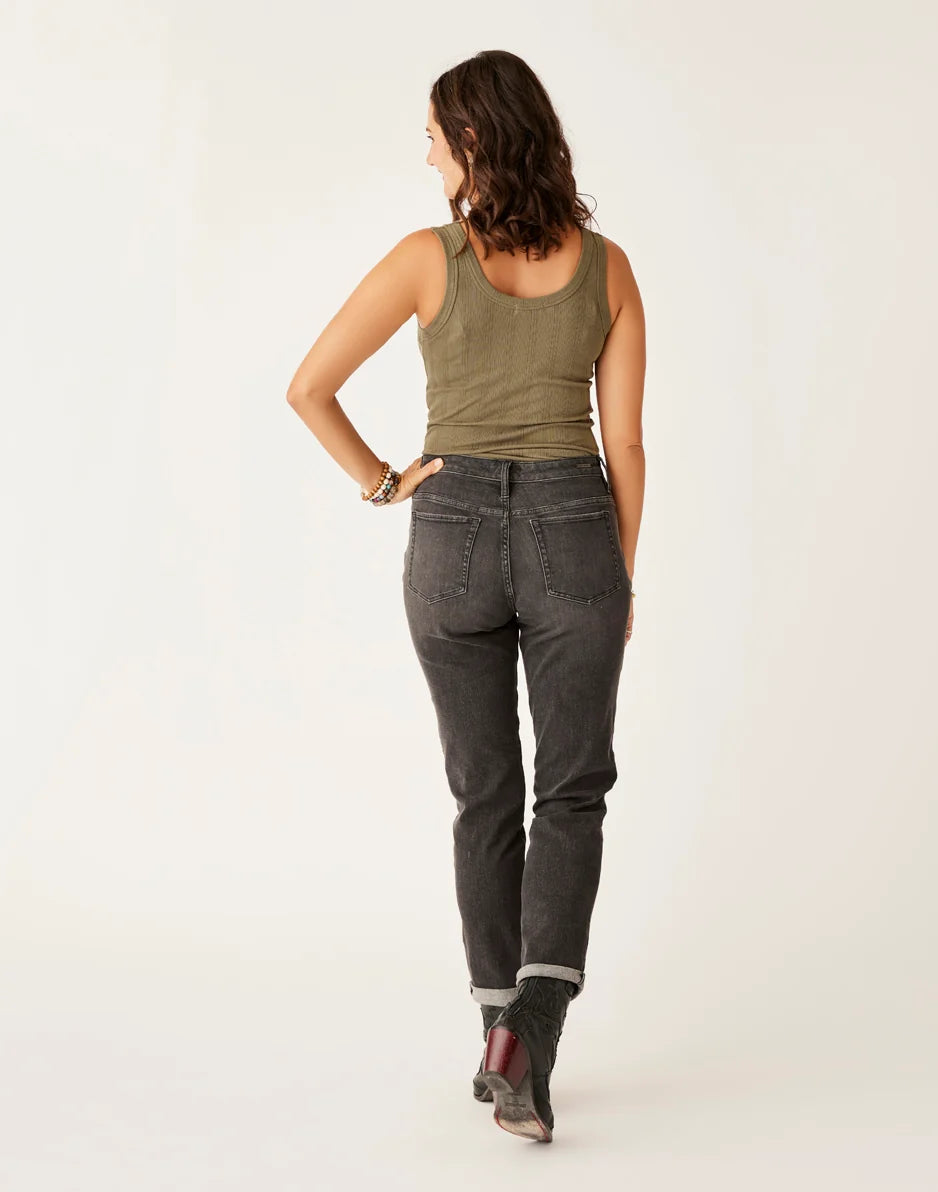 Carson Hi Rise Jean: Washed Black