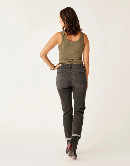 Carson Hi Rise Jean: Washed Black