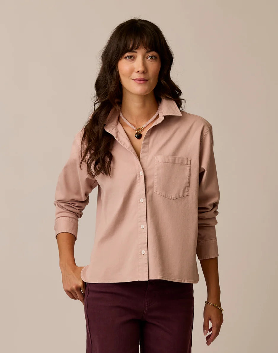 Claire Twill Shirt: Washed Adobe