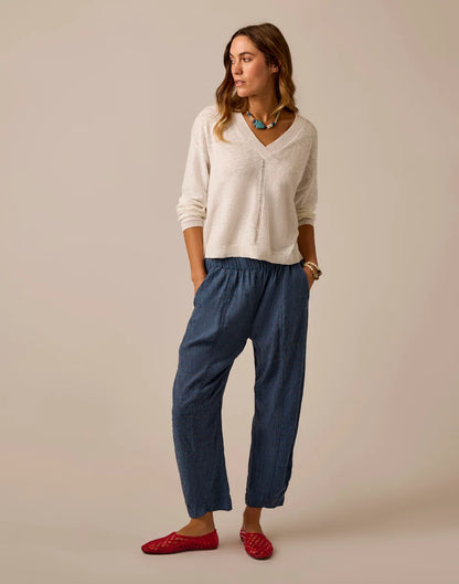 Freya Linen Pant: Tossed Batik