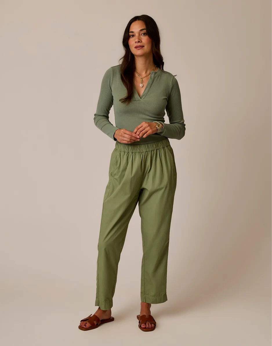 Ada Poplin Pant: Fatigue