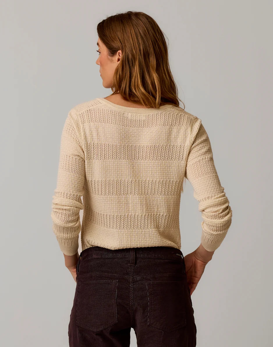 Amara Pointelle Sweater: Birch