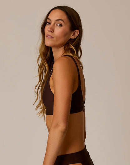 Breakers Compression Top: Coffee